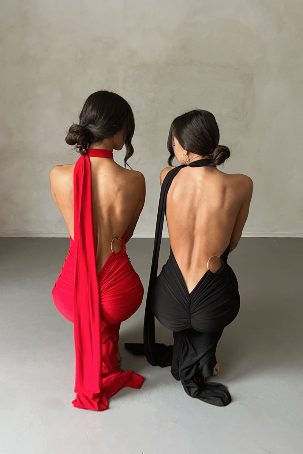 Amarenne - Abby Backless Maxi Dress