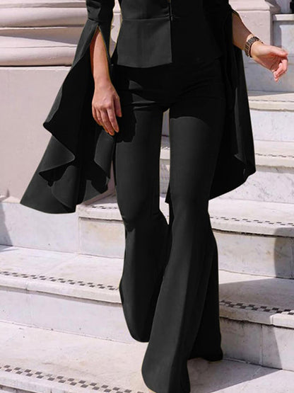 Amarenne - Two Piece Suit Flared Pants
