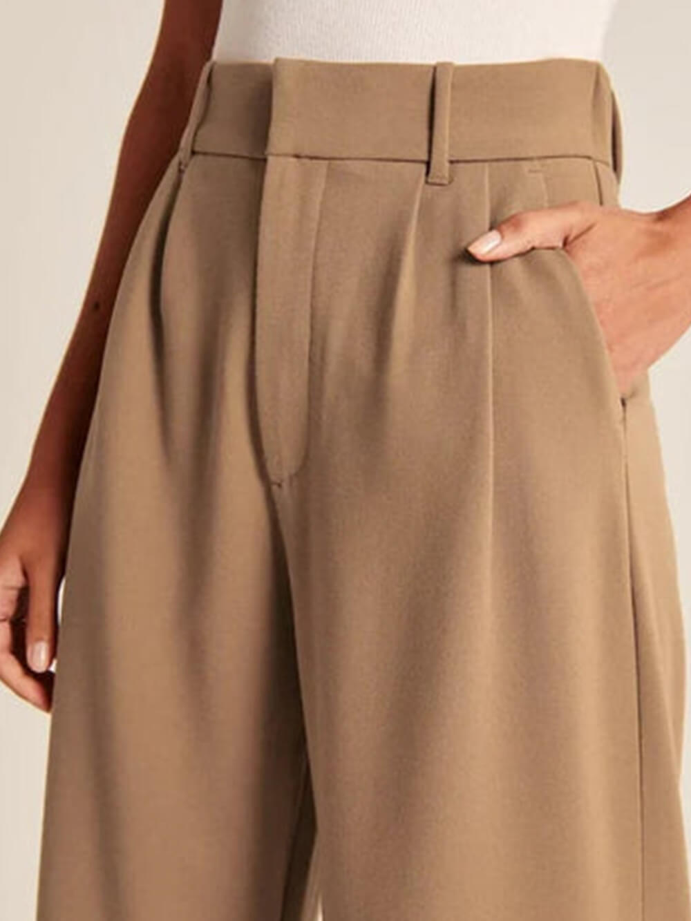 Amarenne - Wide Leg Tailored Pants