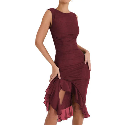 Amarenne - Tulle Midi Dress