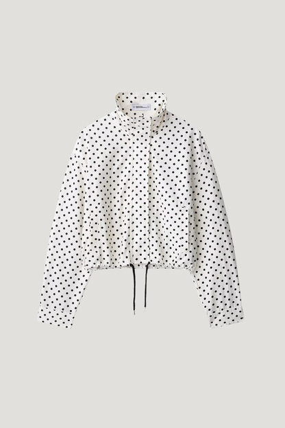 Amarenne - Polka Dot Jacket & Skirt Set