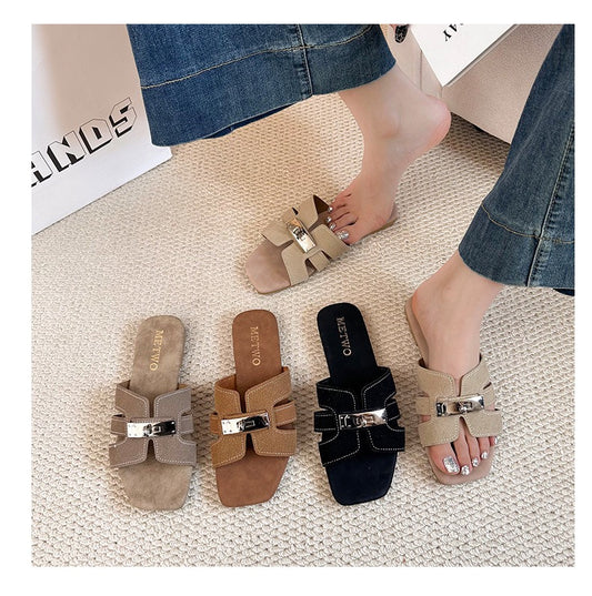 Amarenne - Minimalist Buckle Slides
