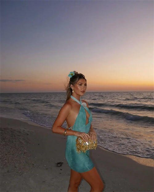 Amarenne - Shell Halter Top
