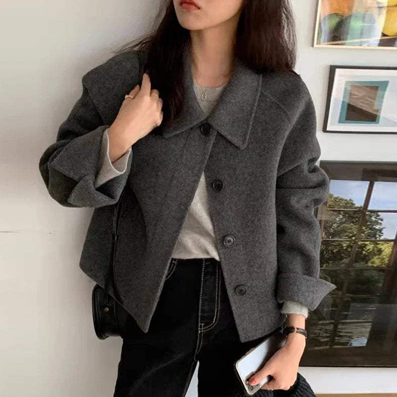 Amarenne - Minimal Collar Jacket