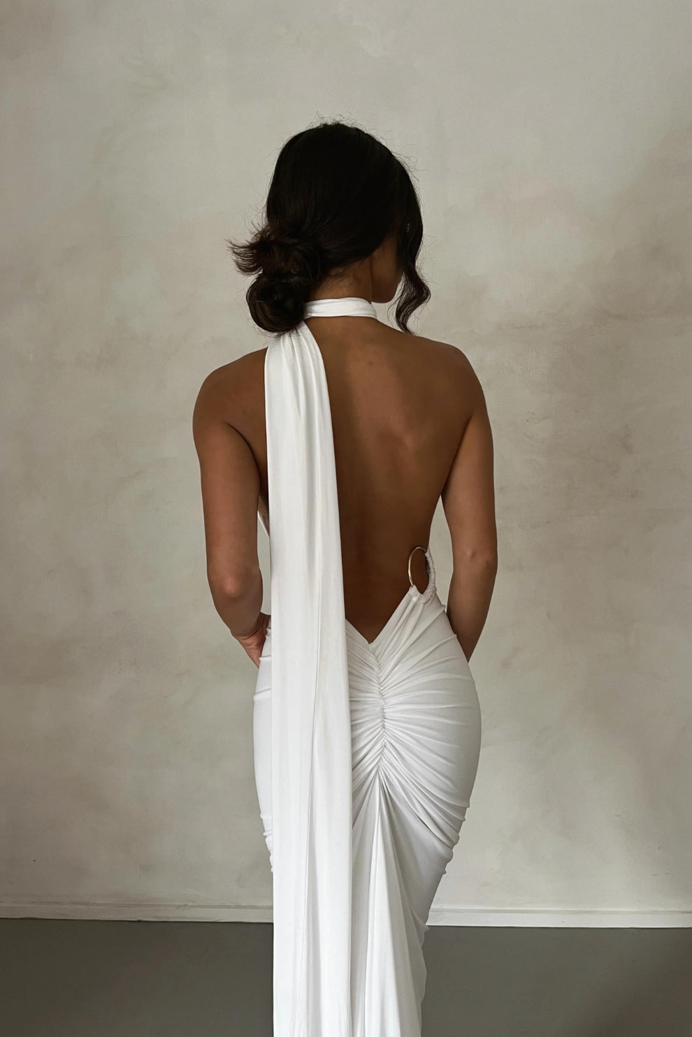 Amarenne - Abby Backless Maxi Dress