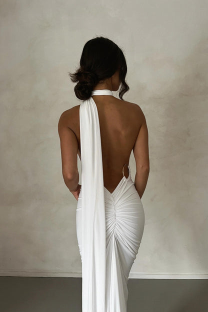 Amarenne - Abby Backless Maxi Dress