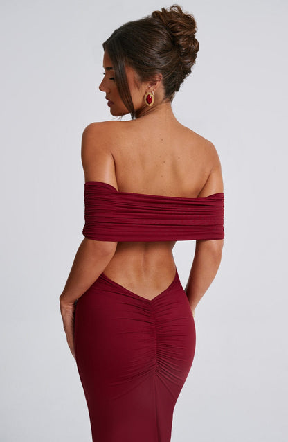 Amarenne - Backless Maxi Dress